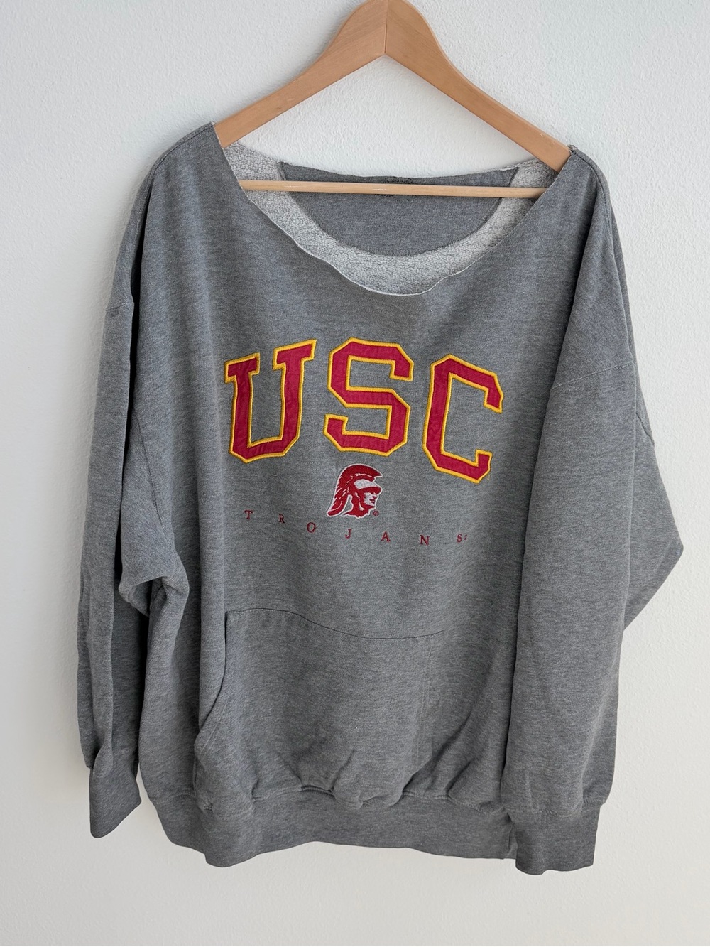 USC Trojans off-the-shoulder sweatshirt